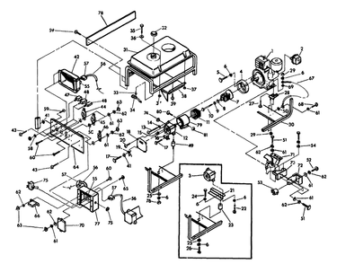 Generator Diagram and Parts List for 9396-0-3ZC39  Briggs and Stratton Generator